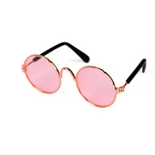 Pet Products Lovely Vintage Round Cat Sunglasses Reflection Eye wear