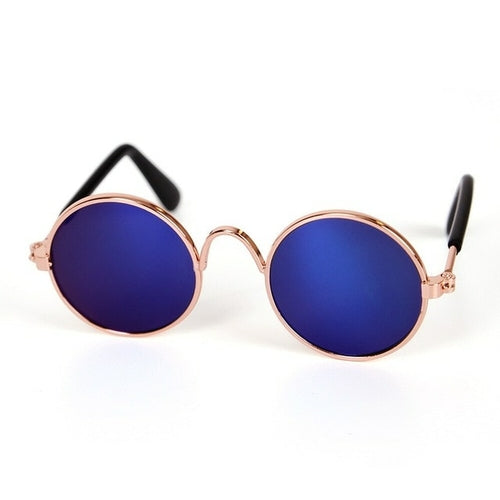 Pet Products Lovely Vintage Round Cat Sunglasses Reflection Eye wear